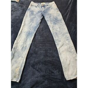 Cotton on skinny acid wash jeans size 8 womems us Y2K light blue bleached style